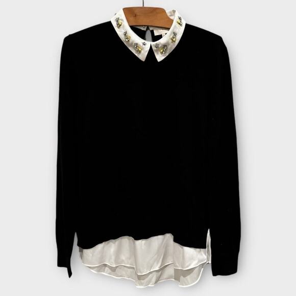 TED BAKER LONDON Andryaa Pergola Embellished Collar Layered Sweater (2) - Picture 1 of 8